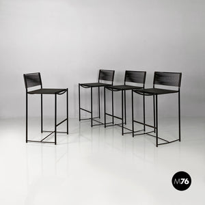 Black metal and plastic Spaghetti stool by Giandomenico Belotti for Alias, 1979