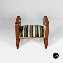 Carica l'immagine nel visualizzatore di Gallery, Benches in fabric and wood, 1930s
