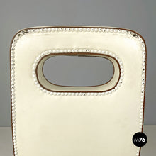 Load image into Gallery viewer, White leather and wood chair by Giovanni Gariboldi, 1940s
