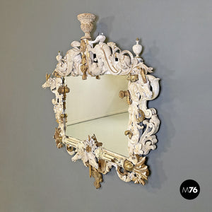 Wall mirror with natural and animal decorations, 1990s