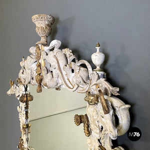 Wall mirror with natural and animal decorations, 1990s