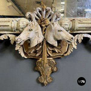 Wall mirror with natural and animal decorations, 1990s