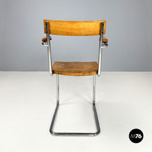 Load image into Gallery viewer, Wooden and chromed steel chair by Ladislav Zak, 1930s
