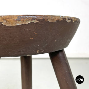 Brown painted wooden stool, 1920s