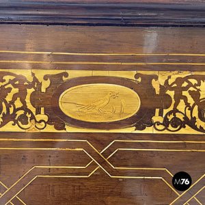 Wooden desk with inlay decorations, early 1900s