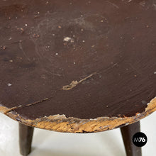 Charger l&#39;image dans la galerie, Brown painted wooden stool, 1920s
