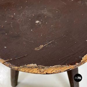 Brown painted wooden stool, 1920s