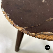 Charger l&#39;image dans la galerie, Brown painted wooden stool, 1920s
