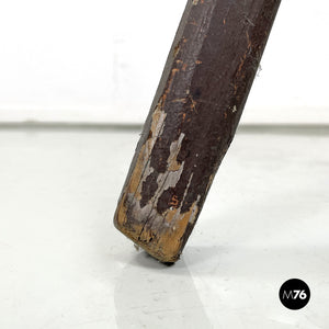 Brown painted wooden stool, 1920s