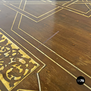 Wooden desk with inlay decorations, early 1900s