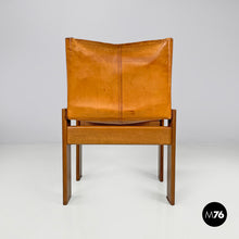 Load image into Gallery viewer, Wood and brown chair Monk by Afra and Tobia Scarpa for Molteni, 1960s
