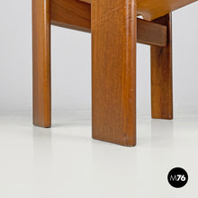 Load image into Gallery viewer, Wood and brown chair Monk by Afra and Tobia Scarpa for Molteni, 1960s
