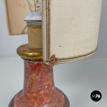 Charger l&#39;image dans la galerie, Table lamps in red and golden wood, 1980s
