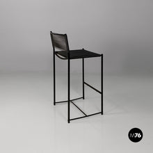 将图片加载到图库查看器，Black metal and plastic Spaghetti stool by Giandomenico Belotti for Alias, 1979
