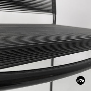 Black metal and plastic Spaghetti stool by Giandomenico Belotti for Alias, 1979