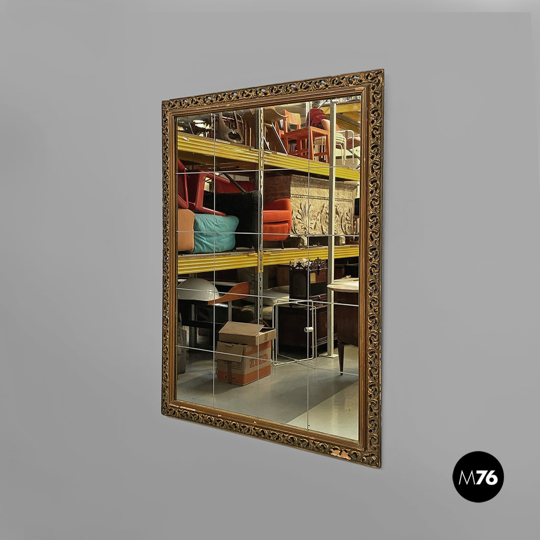 Wall mirror with gilded wooden frame, 1950s