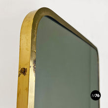 Carica l&#39;immagine nel visualizzatore di Gallery, Wall mirror with brass frame, 1950s
