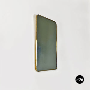 Wall mirror with brass frame, 1950s