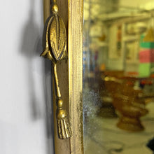 Load image into Gallery viewer, Oval brass wall mirror with classic friezes, 1950s
