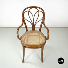 Load image into Gallery viewer, Wooden Thonet chair with Vienna straw, early 1900s
