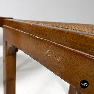 Stools in wood and Vienna straw, 1960s