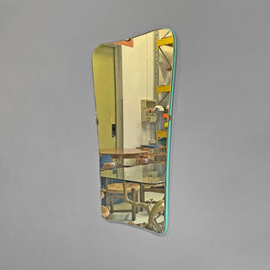 Rectangular wall mirror with rounded corners, 1950s