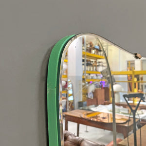 Rectangular wall mirror with rounded corners, 1950s