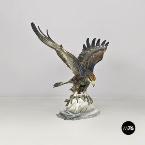 Polychrome porcelain eagle sculpture, 1930s