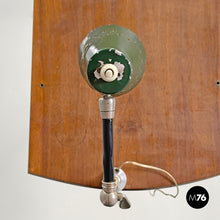 Load image into Gallery viewer, Green clamp table Lamp with star holes, 1950s
