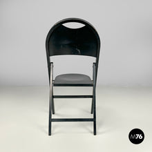 画像をギャラリービューアに読み込む, Black folding chair Tric by Achille and Pier Giacomo Castiglioni for Bonacina, 1960s
