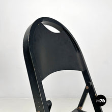 画像をギャラリービューアに読み込む, Black folding chair Tric by Achille and Pier Giacomo Castiglioni for Bonacina, 1960s
