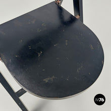 画像をギャラリービューアに読み込む, Black folding chair Tric by Achille and Pier Giacomo Castiglioni for Bonacina, 1960s
