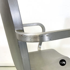Chairs Hudson in brushed aluminum by Philippe Starck for Emeco, 2000