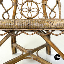 Load image into Gallery viewer, Rattan chair with decorations, early 1900s
