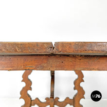 Load image into Gallery viewer, Wooden table fratino with decorated legs, 1700s
