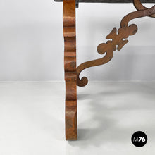 Load image into Gallery viewer, Wooden table fratino with decorated legs, 1700s
