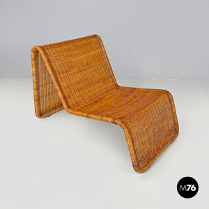 Rattan armchair P3 by Tito Agnoli for Bonacina, 1960s