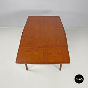 Wooden dining table with side extensions, 1960s