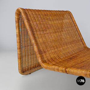 Rattan armchair P3 by Tito Agnoli for Bonacina, 1960s