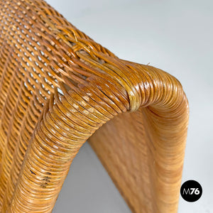 Rattan armchair P3 by Tito Agnoli for Bonacina, 1960s