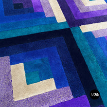 Load image into Gallery viewer, Rectangular carpet with geometric pattern by Ottavio Missoni for T&amp;J Vestor, 1980s
