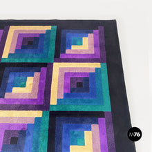 Load image into Gallery viewer, Rectangular carpet with geometric pattern by Ottavio Missoni for T&amp;J Vestor, 1980s
