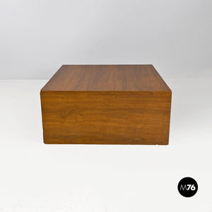 Wooden pedestal or coffee table, 1970s