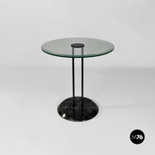 Load image into Gallery viewer, Glass and Marquinia marble round coffee tables, 1980s
