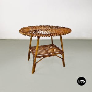 Rattan outdoor coffee table, 1960s