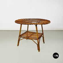 Charger l&#39;image dans la galerie, Rattan outdoor coffee table, 1960s
