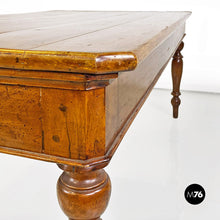 画像をギャラリービューアに読み込む, Walnut table with two drawers, 1900s
