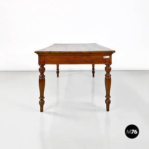 Walnut table with two drawers, 1900s