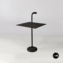 画像をギャラリービューアに読み込む, Black metal coffee table with handle, 1980s
