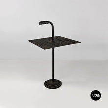 画像をギャラリービューアに読み込む, Black metal coffee table with handle, 1980s
